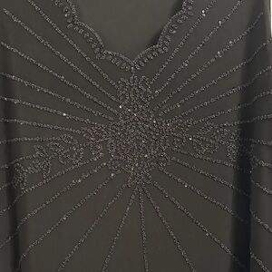 Dress Barn Black Embellished Tank Top